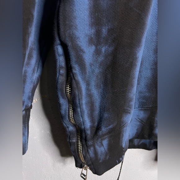Sundry For Evereve Tie Dye Zip Tunic Pullover Sweatshirt Blue/Black Sz 1 Small - Picture 6 of 9
